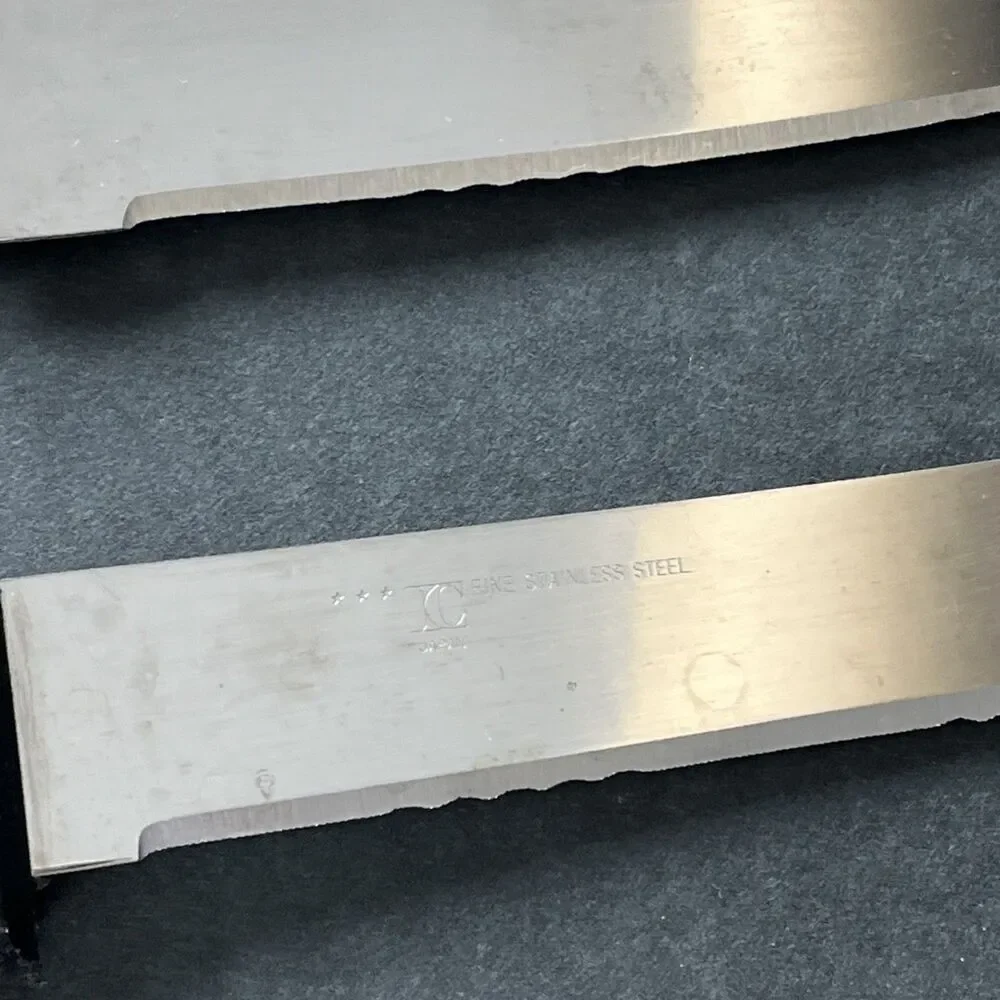 Vintage JCPenney Kitchen Knife Set 2pc Stainless Japan Chef & Serrated Slicer‎